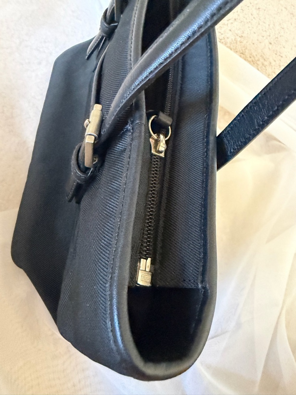 Coach Vintage Nylon Tote Bag Black Y2K Lightweight Shoulder Bag Style 7047 🖤 - Picture 12 of 15